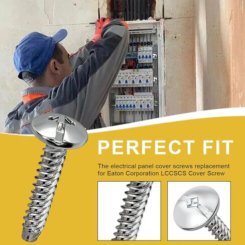 استبدال مسامير غطاء اللوحة الكهربائية لشركة Eaton Corporation LCCSCS، براغي غطاء كهربائي للكسر، فولاذ متين متوافق مع حاويات Eaton واللوحات الكهربائية - 12 حزمة in Kuwait