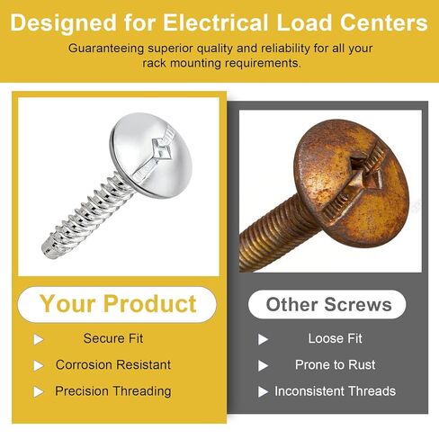 استبدال مسامير غطاء اللوحة الكهربائية لشركة Eaton Corporation LCCSCS، براغي غطاء كهربائي للكسر، فولاذ متين متوافق مع حاويات Eaton واللوحات الكهربائية - 12 حزمة in Kuwait