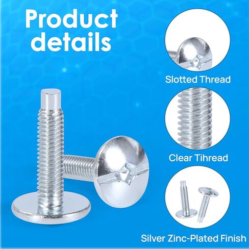 براغي غطاء مركز التحميل 20 حزمة - برغي لوحة مركز التحميل من أجل QO والخط المنزلي، ومراكز تحميل موراي، ومسامير لوحة كهربائية من الزنك، متوافقة مع Square D S106 وSiemens ECTS2 in Kuwait