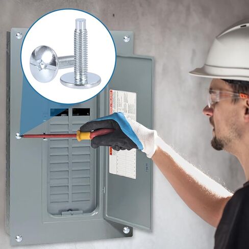 براغي غطاء مركز التحميل 20 حزمة - برغي لوحة مركز التحميل من أجل QO والخط المنزلي، ومراكز تحميل موراي، ومسامير لوحة كهربائية من الزنك، متوافقة مع Square D S106 وSiemens ECTS2 in Kuwait