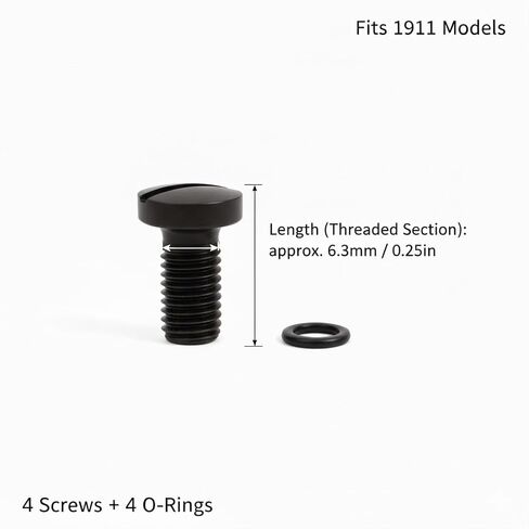 براغي مشقوقة مع حلقات دائرية لمقابض 1911، و416 براغي بديلة من الفولاذ المقاوم للصدأ بلمسة نهائية من أكسيد أسود in Kuwait