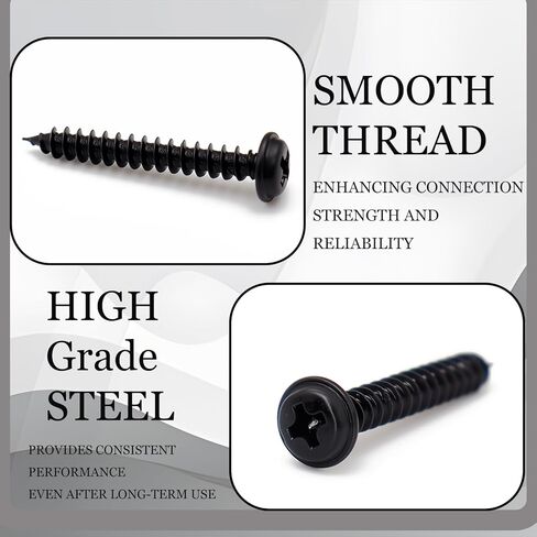 50 Pcs GM Interior,Exterior,Molding,Bezel,Trim, Door Panel,Headliner,Dash,Phillips Screws,Hardware Screws Black#8 M4.2-1.41,FITS: Chevrolet, Buick, Oldsmobile, Pontiac, Cadillac, GMC Trucks in Saudi Arabia