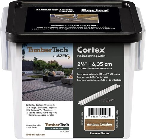 مسامير مخفية مجمعة ونظام قابس من TimberTech Cortex لتثبيت التزيين المركب - حزمة من 224 قابس سطح لتغطية 100 LF (خشب دريفت) in Kuwait