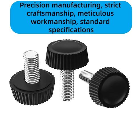 30PCS 3 Size Threaded Knurled Thumb Screws, Monitor Screws Vesa Screws Carbon Steel Clamping Knobs Grip Thumb Screw Mounting Thumb Screw(M4、M5、M6) in Saudi Arabia