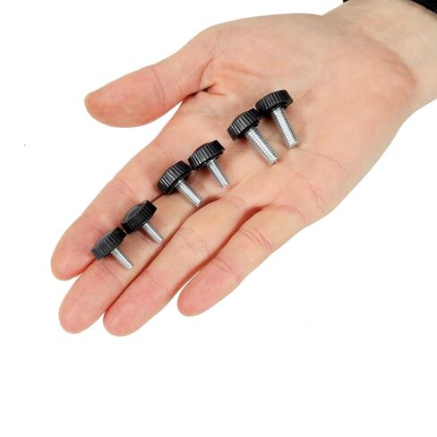 30PCS 3 Size Threaded Knurled Thumb Screws, Monitor Screws Vesa Screws Carbon Steel Clamping Knobs Grip Thumb Screw Mounting Thumb Screw(M4、M5、M6) in Saudi Arabia