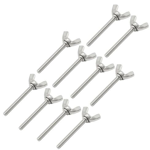 M6*12 Wing Butterfly Screws Bolts, 10 Pcs Stainless Steel Wing Bolt, Machine Fastener, Thumb Hand Screws for Electronic Equipment in Saudi Arabia