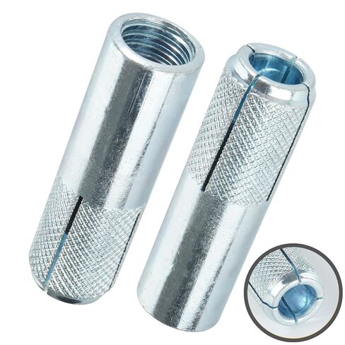 Party Animal Drop-in Anchors, 4PCs 5/8"-11 Zinc-Plated for Concrete, Secure Mounting, Industrial-Strength, Easy Installation - Internal Forced Expansion Screw Bolts for Solid Concrete in Kuwait