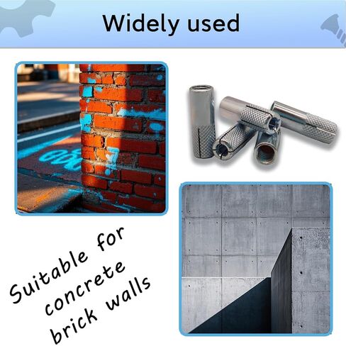 12 Pieces 3/8″-16 Inch Carbon Steel Knurled Drop in Anchor Expansion. Applicable to Solid Concrete. Internal Forced Expansion Bolts in Saudi Arabia