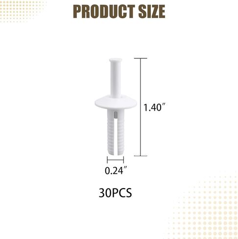 30 Pack 014973169992 Nylon Nail Drive Anchors, 1/4 x 1 in Saudi Arabia