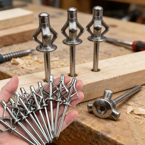 50 Pcs Rivets Aluminium Trifold Blind Rivets for Automotive Decor Fastener Three Claw Lantern Shaped Design Screw Supplies (4mm) in Saudi Arabia