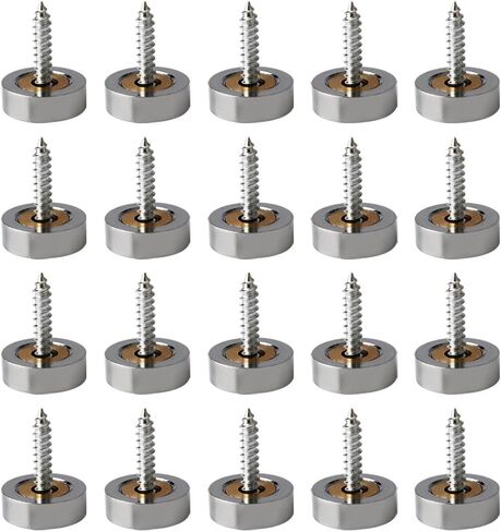 Alise Screw Covers Caps 12Pcs,Decorative Mirror Screws Cap Nails,4/5" Dia SUS 304 Stainless Steel Upholstery Screws Head Covers,Brushed Finish in Saudi Arabia