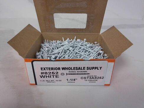 1 1/4" Stainless Steel Ring Shank Trim Nails (White) in Saudi Arabia