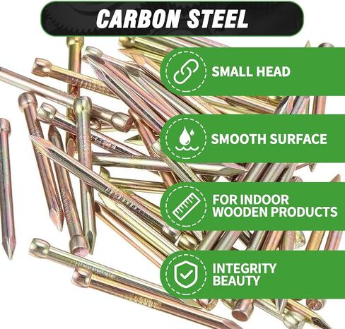 1 Inch Finishing Nails 25mm Hand Drive Hardware Carbon Steel Nail Around 180 Pcs -Natural Colour in Saudi Arabia