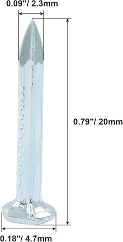 Hordion 100pcs Hardware Nails 0.79 inch, Carbon Steel Cement Nails Masonry Nails for Concrete Brick Woodworking Picture Hanging in Saudi Arabia