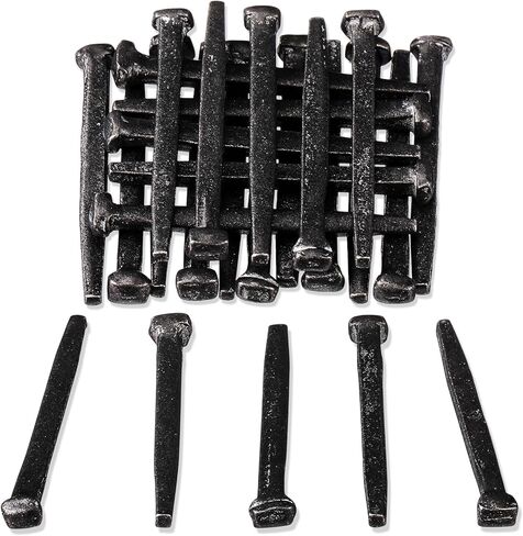 25 Pcs Antique Rose Head Nail Decorative Wrought Head Nails Jesus Crucifixion Hand Forged for Hanging Furniture Floor Cabinet (3 Inch) in Saudi Arabia