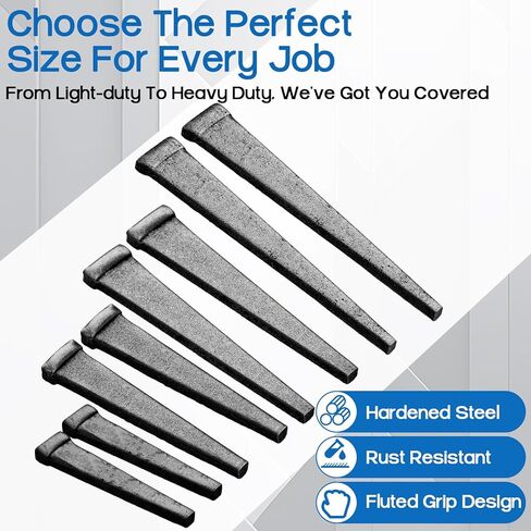 25pcs 4d(1-1/2") Hardened Cut Masonry Nail Forged Head Rose Nail Masonry Cutting Accessory for Concrete Brick Stone Heavy Duty Hardened Steel Construction for Professional DIY Use in Saudi Arabia