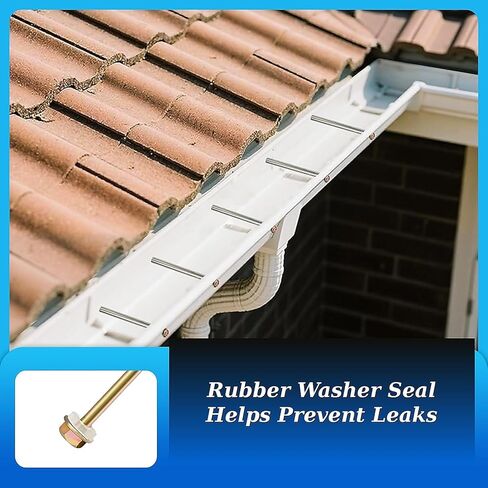 20 قطعة من مسامير المزراب مقاس 8 بوصات مع حلقة معدنية وأظافر مزراب متينة وأظافر مزراب السقف سهلة التركيب، مثبتات مزراب آمنة لتجديد وصيانة المزاريب in Kuwait