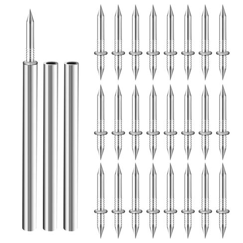 300 Count Double Headed Skirting Nails - Dual Direction Nails for Wooden Baseboards with Included Specific Sleeve Tool, Easy Mark-Free Installation in Saudi Arabia