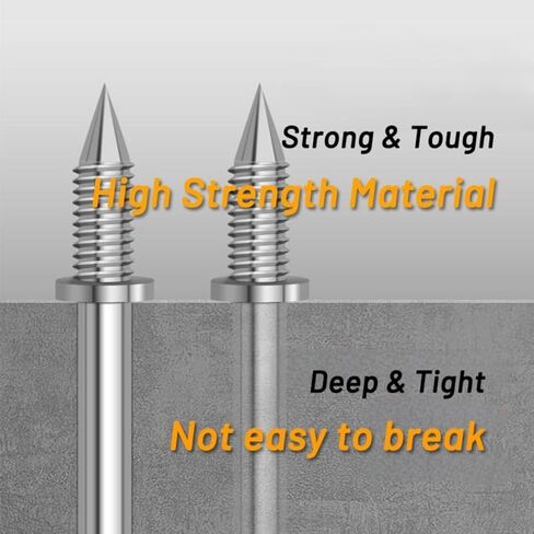 100 Pcs Double Head Skirting Thread Seamless Nail - Double Headed Nails - Rust Proof No Trace Invisible Security Skirting Thread Screws Set (100 Pcs + Extender) in Saudi Arabia