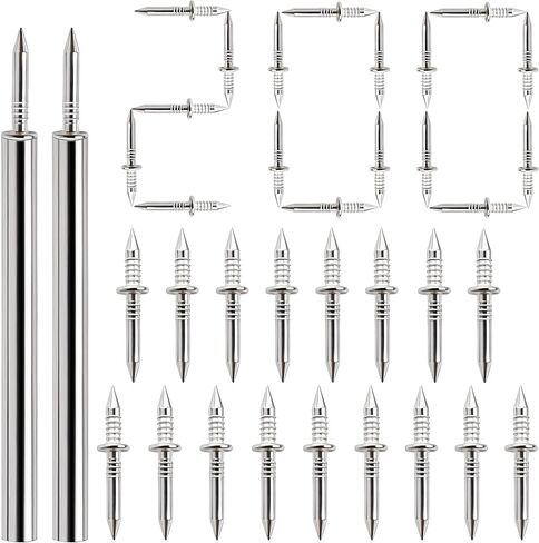 200PC DIY Double-Head Threaded Nails with 2 Tools, Invisible Double-Headed Trim & Skirting Nails for Baseboards - No Mark Floor Gap Fixer Kit, Double A Double-Sided Double-Threaded Nails in Saudi Arabia