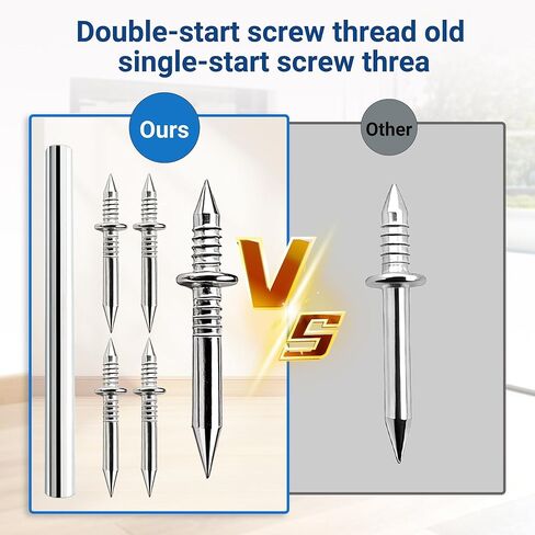 200PC DIY Double-Head Threaded Nails with 2 Tools, Invisible Double-Headed Trim & Skirting Nails for Baseboards - No Mark Floor Gap Fixer Kit, Double A Double-Sided Double-Threaded Nails in Saudi Arabia