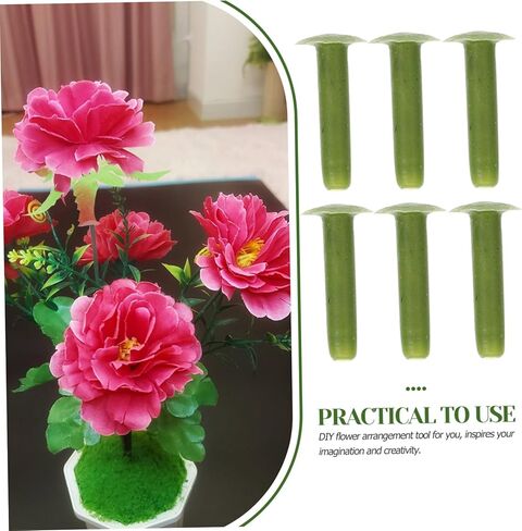 VILLFUL 2 مجموعات البلاستيك زهرة القطب الأظافر DIY بها بنفسك ترتيب الزهور لوازم الأخضر الأزهار سلك يختار 100 قطعة * 2 in Saudi Arabia