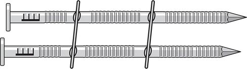 Simpson Swan Secure T13A250SNJ 2-1/2 بوصة × 0.090 بوصة نوع 316 ساق حلقة من الفولاذ المقاوم للصدأ مع ملف سلك 15 درجة ورأس 13/64 بوصة، 1800 حزمة in Saudi Arabia