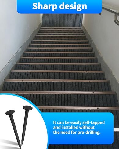 900 قطعة من مسامير سجاد التنجيد، 1 بوصة من مسامير الأثاث السوداء، مسامير تنجيد للأثاث، سلالم خشبية لتعليق الأحذية وتأمين المخططات واللافتات والتقويمات in Kuwait