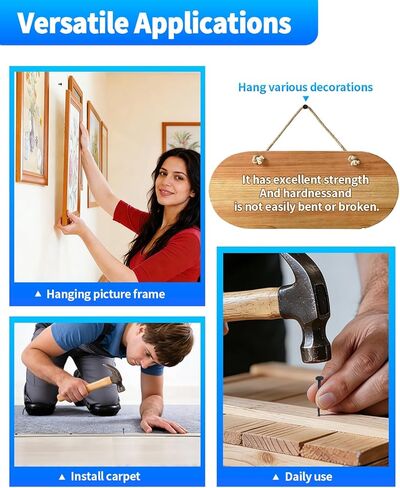 900 قطعة من مسامير سجاد التنجيد، 1 بوصة من مسامير الأثاث السوداء، مسامير تنجيد للأثاث، سلالم خشبية لتعليق الأحذية وتأمين المخططات واللافتات والتقويمات in Kuwait