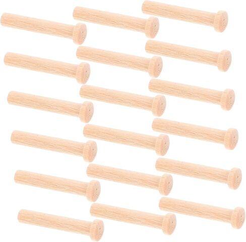 NUOBESTY 20pcs Miniature Wooden Nails Solid Wood Crafting Rods for Train Wheels and Woodworking Projects Wood Nails for Crafts in Saudi Arabia