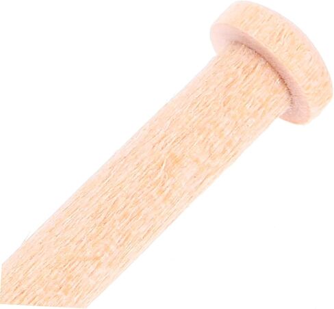 NUOBESTY 20pcs Miniature Wooden Nails Solid Wood Crafting Rods for Train Wheels and Woodworking Projects Wood Nails for Crafts in Saudi Arabia