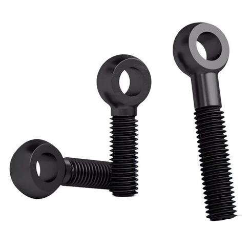 1/2/5/10/20pcs M6 M8 M10 M12 M14 M16 M18 GB798 Grade 4.8 Black Carbo Ring Link Bolt Fisheye Eye Slip Hole Screw(2pcs M14x130mm - HT) in Saudi Arabia
