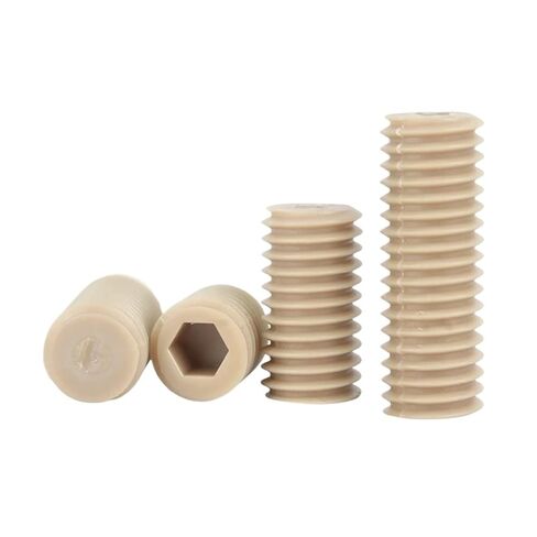 Plastic Nylon Hexagon Hex Socket Set Headless Screw Flat Point Temperature Insulated M3 M4 M5 M6 M8 M10 ﻿(M4x50mm(1pcs)) in Saudi Arabia