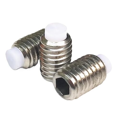 M2 .5 M3 M4 M5 M6 M8 M10 304 Stainless Steel Hex Socket Plastic Nylon Dog Convex Point Tip Grub Headless Bolt Set Screw(M4x12 5pcs) in Saudi Arabia