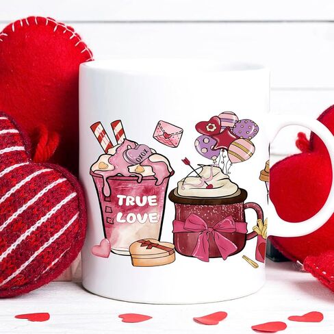 غلاف أكواب DTF للأشعة فوق البنفسجية - 8 ورقات من أغلفة أكواب DTF للأشعة فوق البنفسجية لعيد الحب بسعة 16 أونصة، شارات UVDTF لقهوة التماثيل العتيقة، فرك على ملصقات النقل للأكواب الزجاجية والأكواب المصنوعة يدويًا in Kuwait