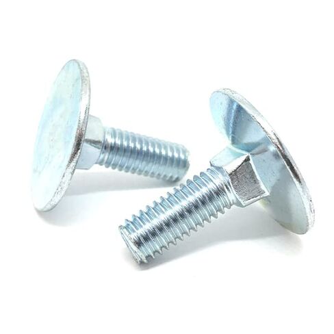 (10 Pieces) 1/4-20x2-1/2 Round Head Square Neck Elevator Bolts UNC Coarse Full Threads Zinc Clear in Saudi Arabia