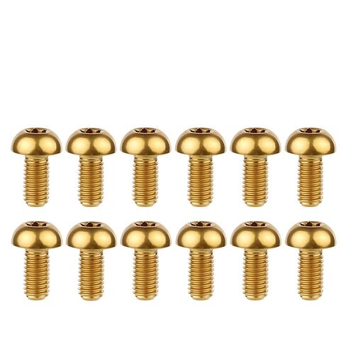 Set of 12 Titanium Bolts, M5x10mm MTB Bike Bicycle Disc Brake Cycle Rotor Screws (Blue) in Saudi Arabia