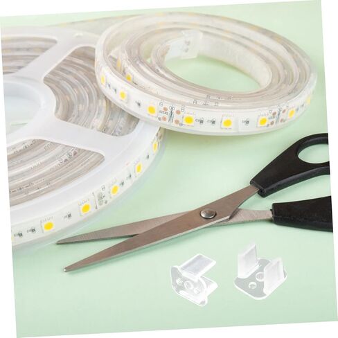 DOITOOL 200pcs Plastic Led Strip Clips for Easy Installation Non-intrusive Light Holders for Wide Strips Secure Mounting for Indoor and Outdoor Use in Saudi Arabia