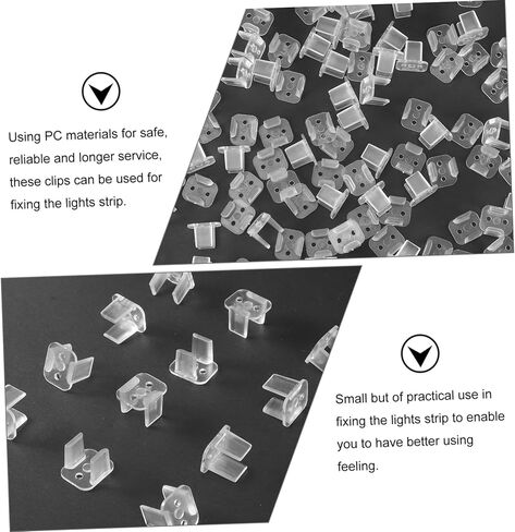 DOITOOL 200pcs Plastic Led Strip Clips for Easy Installation Non-intrusive Light Holders for Wide Strips Secure Mounting for Indoor and Outdoor Use in Saudi Arabia