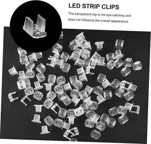 DOITOOL 200pcs Plastic Led Strip Clips for Easy Installation Non-intrusive Light Holders for Wide Strips Secure Mounting for Indoor and Outdoor Use in Saudi Arabia