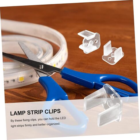 DOITOOL 200pcs Plastic Led Strip Clips for Easy Installation Non-intrusive Light Holders for Wide Strips Secure Mounting for Indoor and Outdoor Use in Saudi Arabia