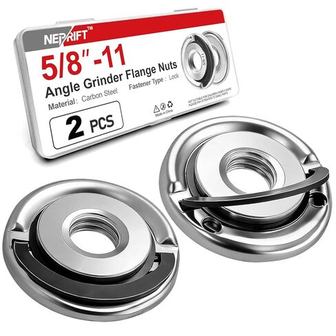 قطعتان من صواميل شفة طاحونة زاوية 5/8-11 مع خيط 5/8-11 بوصة، شفة معدنية شديدة التحمل بقفل سريع التغيير لتأمين أقراص الطحن على مطاحن الزاوية القياسية in Kuwait