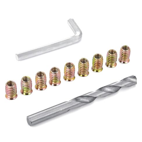 30 Pcs 5/16"-18x25 Threaded Inserts for Wood Nut Insert, Wood Bolt Inserts for Woodworking Projects, Furniture Hardware (30, 5/16"-18x25mm) in Kuwait