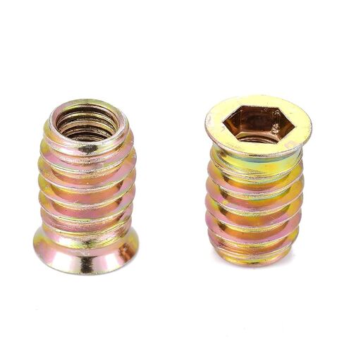 30 Pcs 5/16"-18x25 Threaded Inserts for Wood Nut Insert, Wood Bolt Inserts for Woodworking Projects, Furniture Hardware (30, 5/16"-18x25mm) in Kuwait