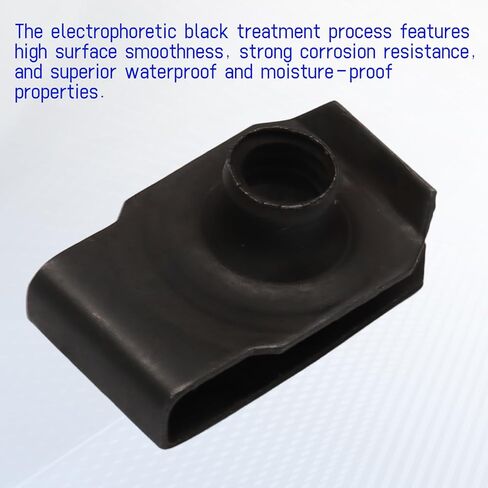 25 Pcs M6 U Clip Nuts, Extruded Bumper Fender Nuts, Manganese Steel U Clips Black Fasteners for Automotive Metal Fender Grill Retainer Clips in Saudi Arabia