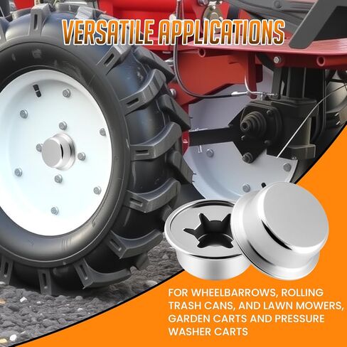 40Pcs Push on Pushnut Cap | 1/2", 1/4", 5/16", 3/8", 2/5" Axle Fastener Nut Caps | for Lawn Wagons, Hand Trucks, Rolling Bins | Ideal Replacement for Cotter Pins in Saudi Arabia