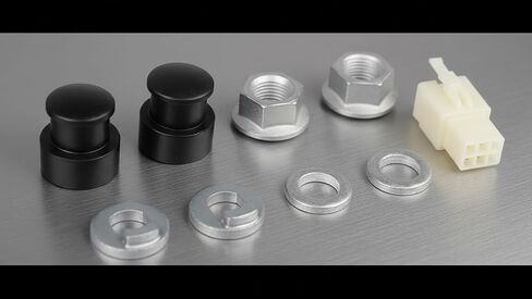 1 Set E-Bike Hub Motor Axle Nut Kit, M12 Front Lock Nut with Lock Washer and Cover for 12mm Shaft, Electric Bike Hubs Wheels Accessories for Mountain Bike and Road Bike in Saudi Arabia