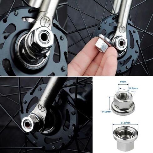 yukata Silver M10 Bicycle axle nut Bike Nuts Accessories Bike Hub nut Front and Rear Bicycle Wheel for Road Bikes, Mountain Bikes, Travel Bicycles,Folding Bicycles 4PCS in Saudi Arabia