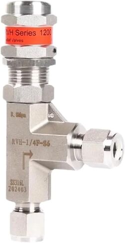 ارتفاع ضغط 1/8 1/4 3/8 1/2 بوصة زاوية ذكر أنثى 316L من الفولاذ المقاوم للصدأ لتخفيف الضغط الزنبركي صمام الأمان إصدار الهواء (3/8"، BSPP_CP 725-1200 PSIG_FEMALE إلى أنثى) in Kuwait