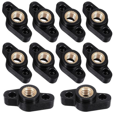 10 قطع 1/4 بوصة مقابض جناح من خلال فتحة T مقابض T-مقبض بلاستيكي صامولة سوداء T مسار لقط مقبض 1/4-20 مقبض ملولب صامولة برغي يدوية لأدوات النجارة والتركيبات لوحات ريشة قاعدة مظلة in Kuwait